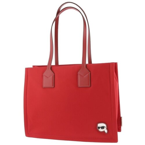 Karl Lagerfeld Torbe IKON NYLON MD SQUARE TOTE Rdeča Cene