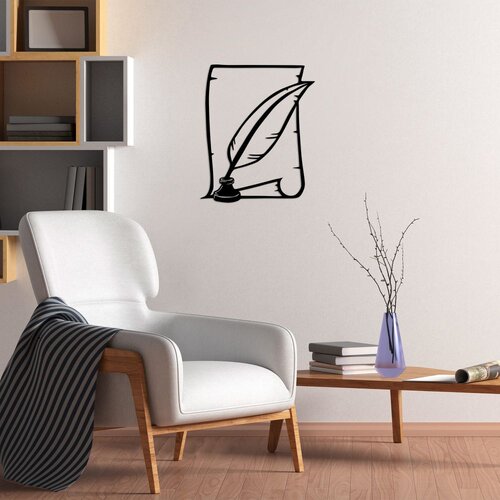 Wallity Zidna dekoracija Letter - 452, 58 x 70 cm, Crna Cene