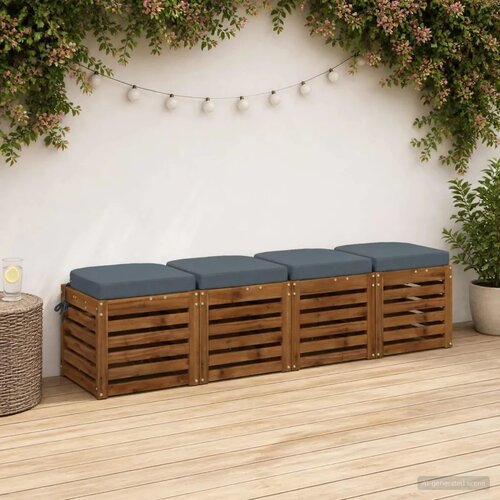  Set jastučića od 4 komada SOEST 4 pcs 100% poliester Plava - Plava (melange) 45 x 45 x 7 cm 4 Cene
