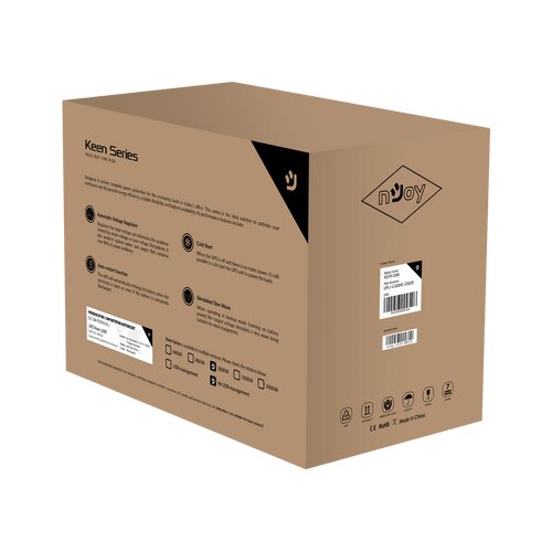 Njoy keen 1500 usb - UPLI-LI150KU-CG01B 1500 va / 900 w, line interactive, 4 x schuko, usb port, RJ11/45 port, automatic voltage regulation ups Slike
