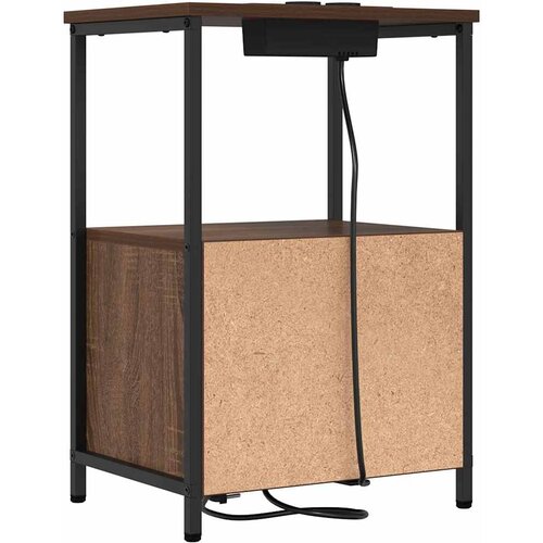  Noćni ormar 2 pcs Smeđi hrast 40 x 31 x 60 cm Konstruirano drvo Slike
