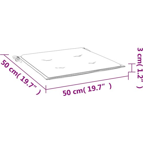  Jastučići za stolice 4 pcs Zelena i bijela 50 x 50 x 4 cm Slike
