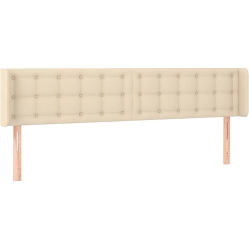  LED uzglavlje krem 163x16x78/88 cm od tkanine Slike