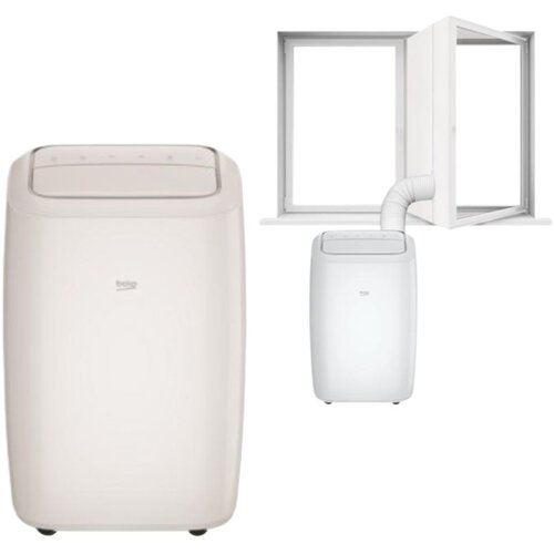 Beko Pokretna klima BP 1125 H, 11942 BTU, Bela+Kit za prozor za odvod za prenosive klime Cene