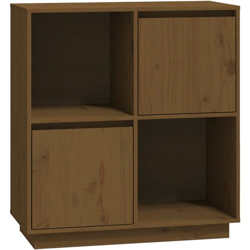  Komoda smeđa boja meda 74 x 35x 80 cm od masivne borovine Slike