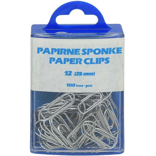  Sponke za papir Niko, kovinske, 25 mm, 100 kosov Slike