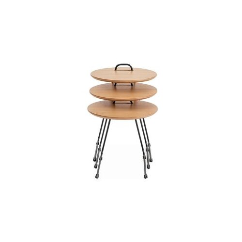 Woody Fashion metis - natural natural nesting table (3 pieces) Slike