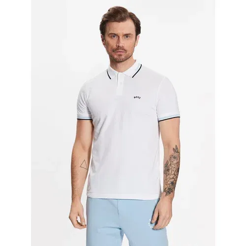 Boss Polo majica Paul 50469245 Bela Slim Fit