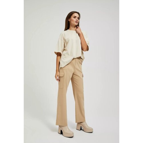 Moodo Beige women&amp;#039;s trousers Slike