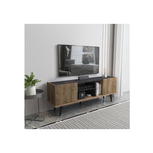 Hanah home tv polica ekvador walnut black Cene