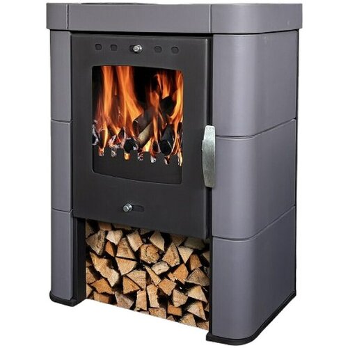 DOMOFIRE Kamin na drva Caorle II (6 kW, Kapacitet grijanja prostorije: 150 m³, Obloga: Keramika, Siva) Cijene