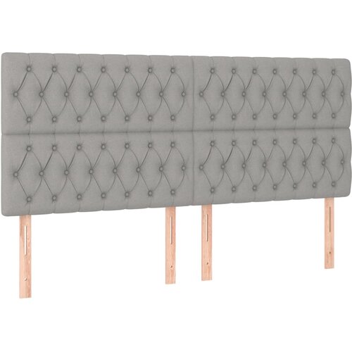  Uzglavlje svijetlosivo 200x7x118/128 cm tkanina Slike
