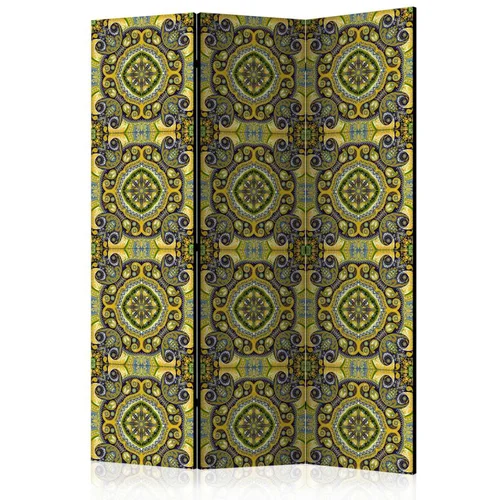  Paravan u 3 dijela - Malachite Mosaic [Room Dividers] 135x172