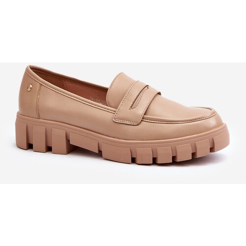 Kesi Women's loafers made of eco leather beige Seravisa Cene