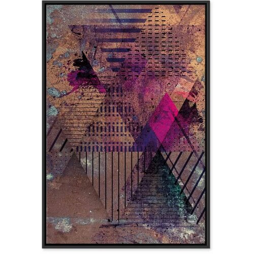  Slika - Honey Abstraction (1 Part) Vertical 80x120 U crnom drvenom okviru Slike