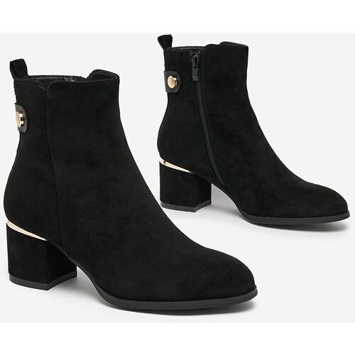 Resti Women's low stiletto boots in black Dogdas Cene