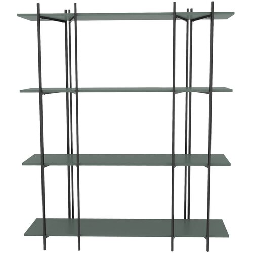 Kalune Design Moss - Green, Black GreenBlack Bookshelf Cene
