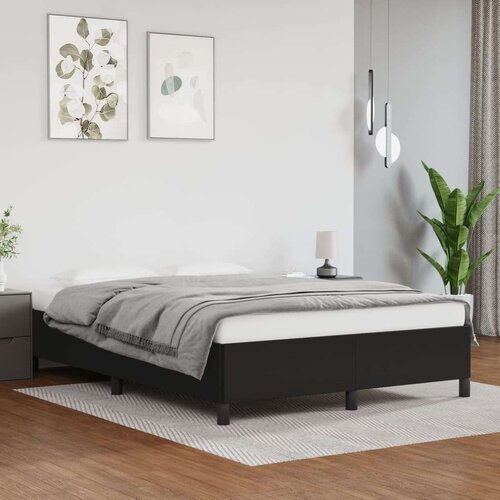  Za krevet crni 140x200 cm od umjetne kože Slike
