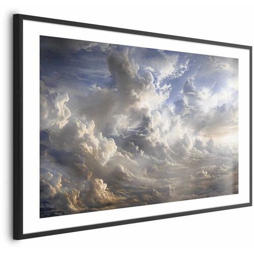  Plakat Golden Reflections on Clouds Announcing Dusk 90x60 Crni okvir s margom Cijene