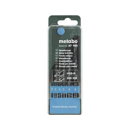 Metabo Set 6 kom HSSR burgije za metal Slike