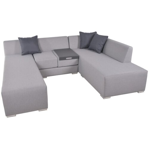 Garden Pleasure Siva vrtna garnitura za 5 osoba Wellington - Slike