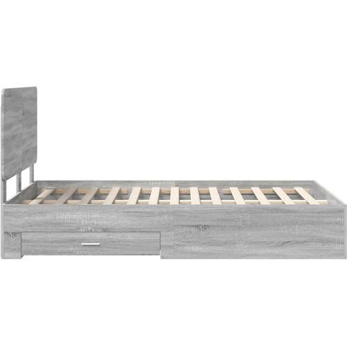  Okvir za krevet s uzglavljem Siva Sonoma 135 x 190 cm Slike