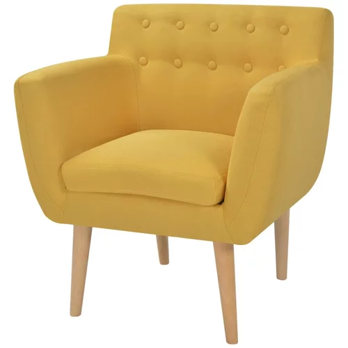  Fotelja od tkanine žuta
