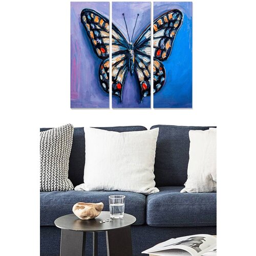 Wallity MDF1280283421 multicolor decorative mdf painting (3 pieces) Cene