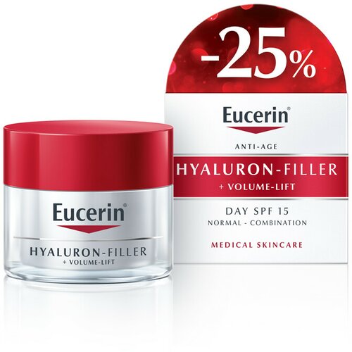 Eucerin hyaluron-filler + volume-lift dnevna krema za normalnu i mešovitu kožu SPF15, 50 ml promo Slike
