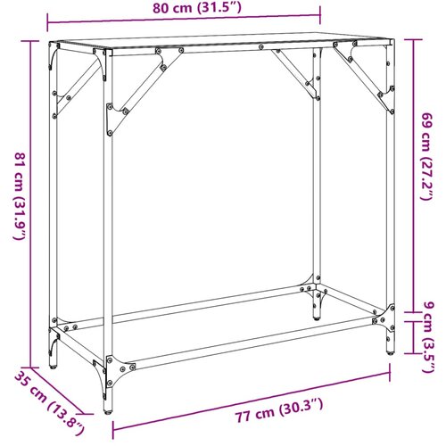  Stolić s prozirnom staklenom povr&amp;scaron;inom 80x35x81 cm čelik Slike