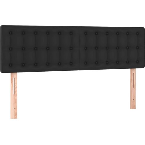 Maison Chic Posteljno vzglavje - Vzglavna omarica 2 kosa črno 72x5x78/88 cm umetno usnje, (22077187) Cene