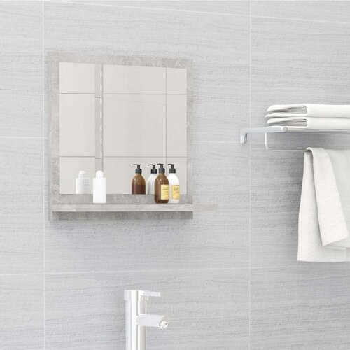  Kupaonsko ogledalo boja betona 40x10 5x37 cm konstruirano drvo Slike