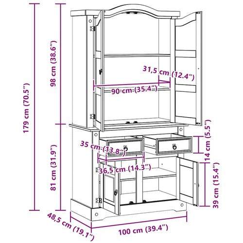  Kreveta Corona Bijelo 100 x 48,5 x 179 cm Čvrsto borovo drvo Slike