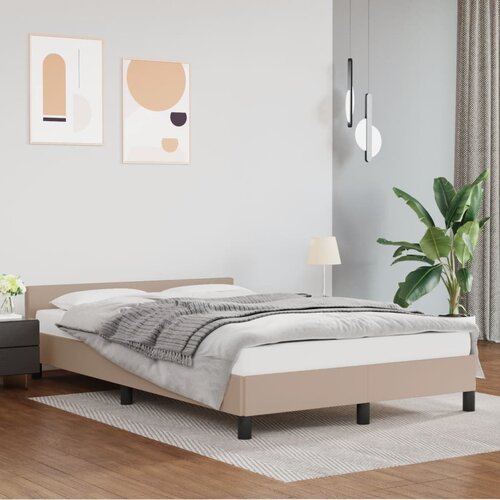 vidaXL Okvir za krevet s uzglavljem cappuccino 140x200 cm umjetna koža Cijene