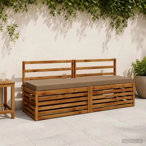  Jastučić za klupu SOEST 100% poliester Sivosmeđa - Sivosmeđa 200 x 40 x 8 cm Poliester Cijene