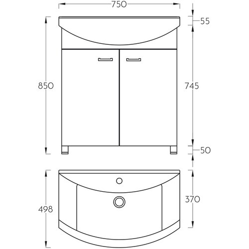 Pino Art lavabo sa ormarićem 75 Klasik 0100 Slike