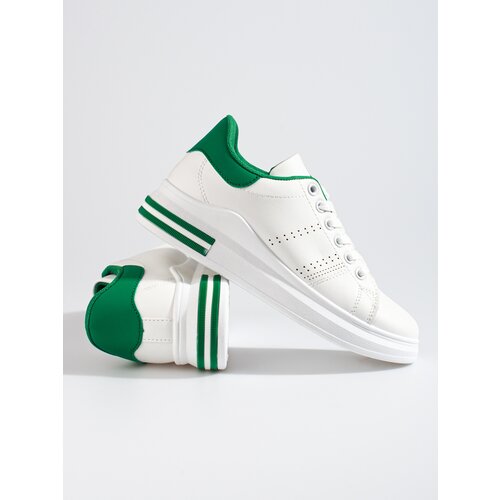 SHELOVET White sports shoes sneakers on the platform Slike