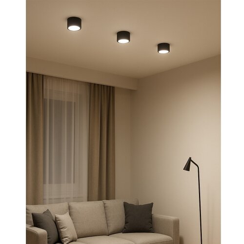 LED spot svetiljka 5W/230V 3000/4000/6400K, prečnik 7,5 cm, crna Slike