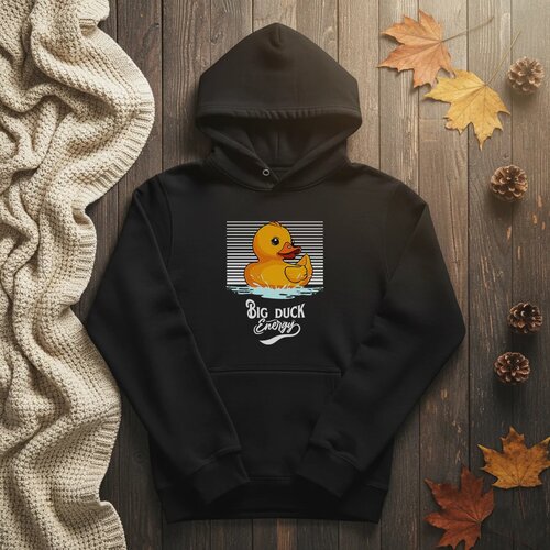  big duck energy - duks sa kapuljačom crna Cene