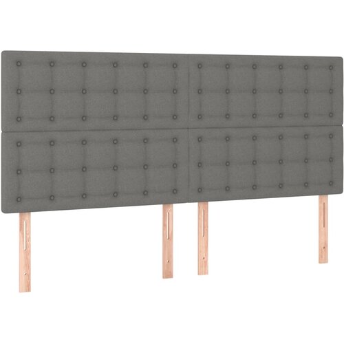  LED uzglavlje tamnosivo 180x5x118/128 cm od tkanine Slike