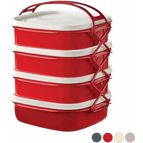 Lux POSODE ZA HRANO 4/1 Z NOSILOM 25,5x20x19 CM 4000 ML - (21211281) Cene