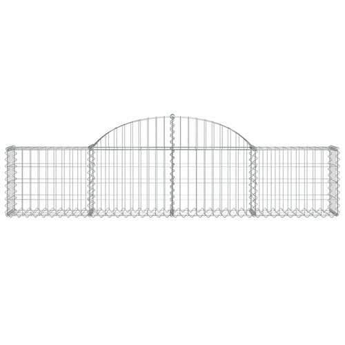  Lučne gabionske ko&amp;scaron;are 6 kom 200x30x40/60 cm pocinčano željezo Slike