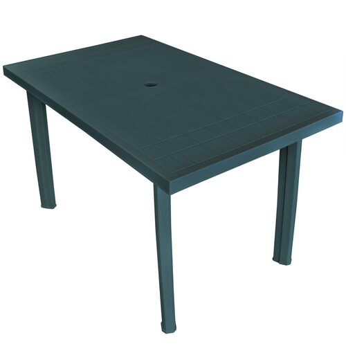 The Living Store Vrtna miza zelena 126x76x72 cm plastika - Vrtna Miza, (21480294) Slike