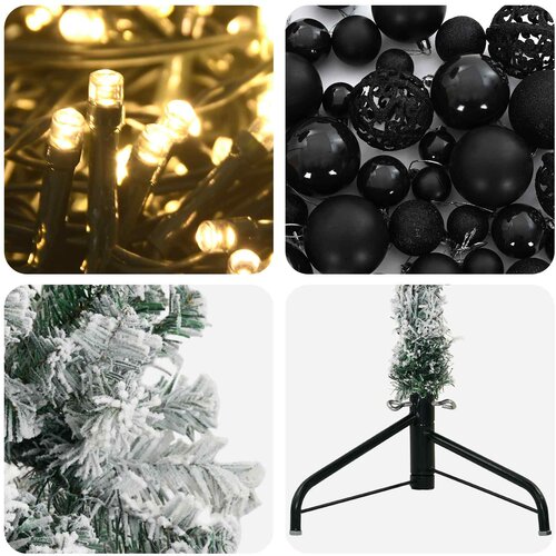  Umjetno božićno drvce s kuglicom 150 cm 150 LED lampica Slike