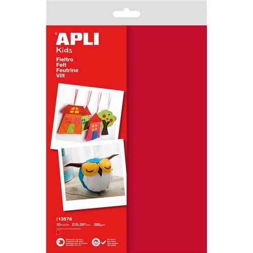 Apli Filc rdeč A4 10 kos, (20452046) Slike