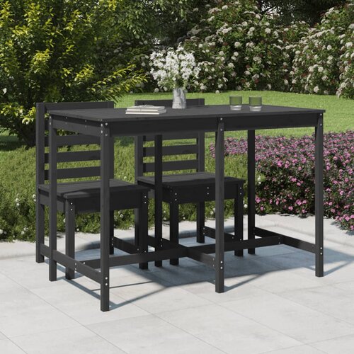 The Living Store Vrtna miza siva 159,5x82,5x110 cm trdna borovina - Vrtna Miza, (21461997) Slike