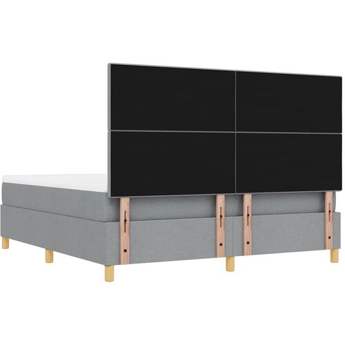  Krevet s opruga kutije Svjetlosiva 200 x 180 cm tkanina Slike