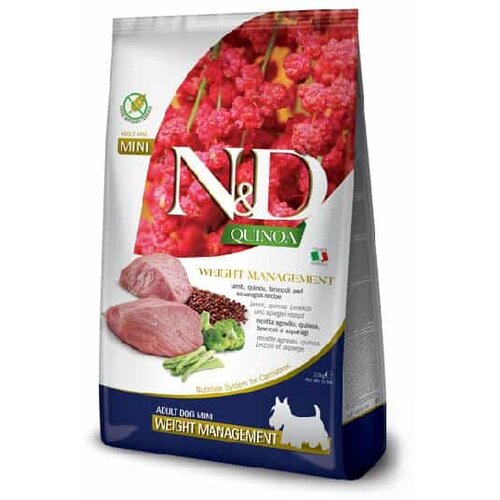 N&amp;amp;d quinoa Weight Management Lamb &amp;amp; Asparagus Mini 800 g Slike