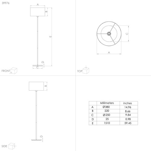 Eglo 39976 - podna lampa casuarita 1xE27/40W/230V plava/zlatna Slike