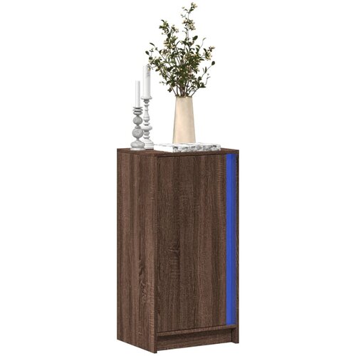 VidaXL Komoda s LED boja smeđeg hrasta 42,5x34x85 cm konstruirano drvo Slike